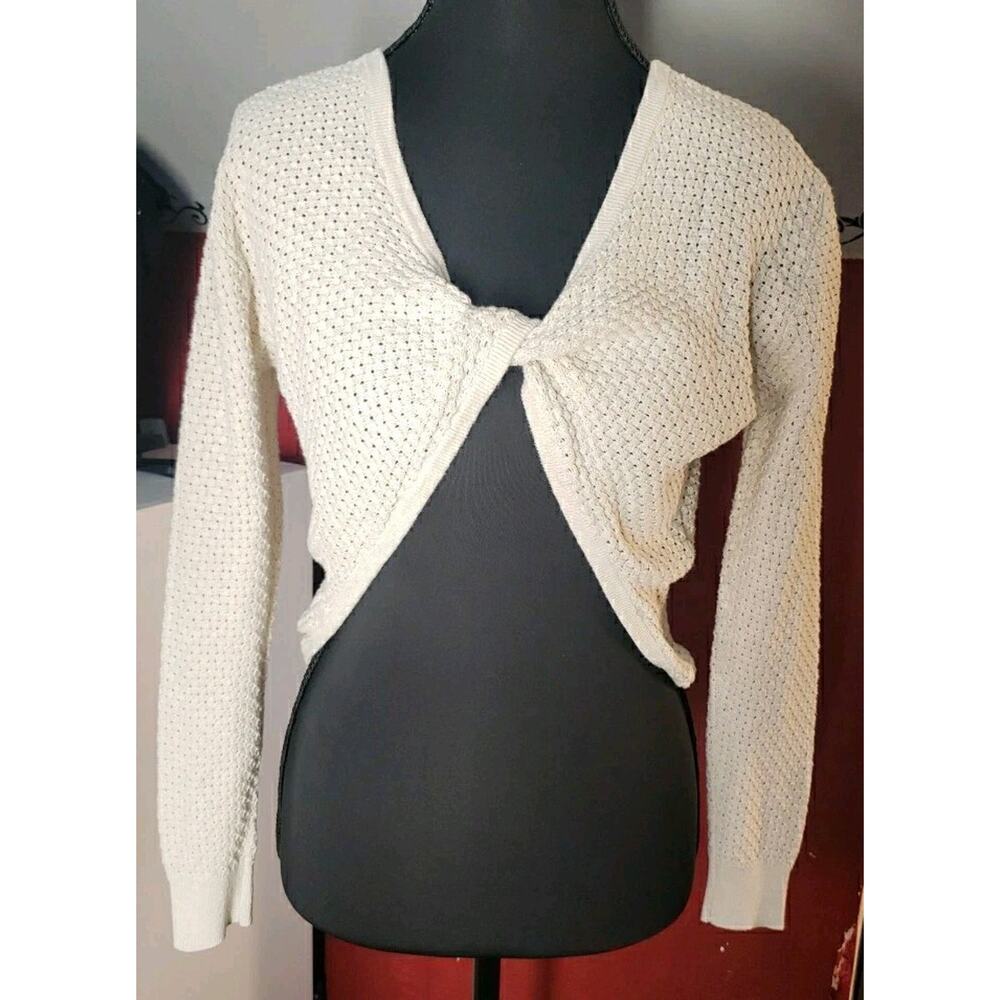 Hudson Los Angeles‎ XS Women Sweater Twisted Back Cream Reversible MSRP $165 - Picture 9 of 10